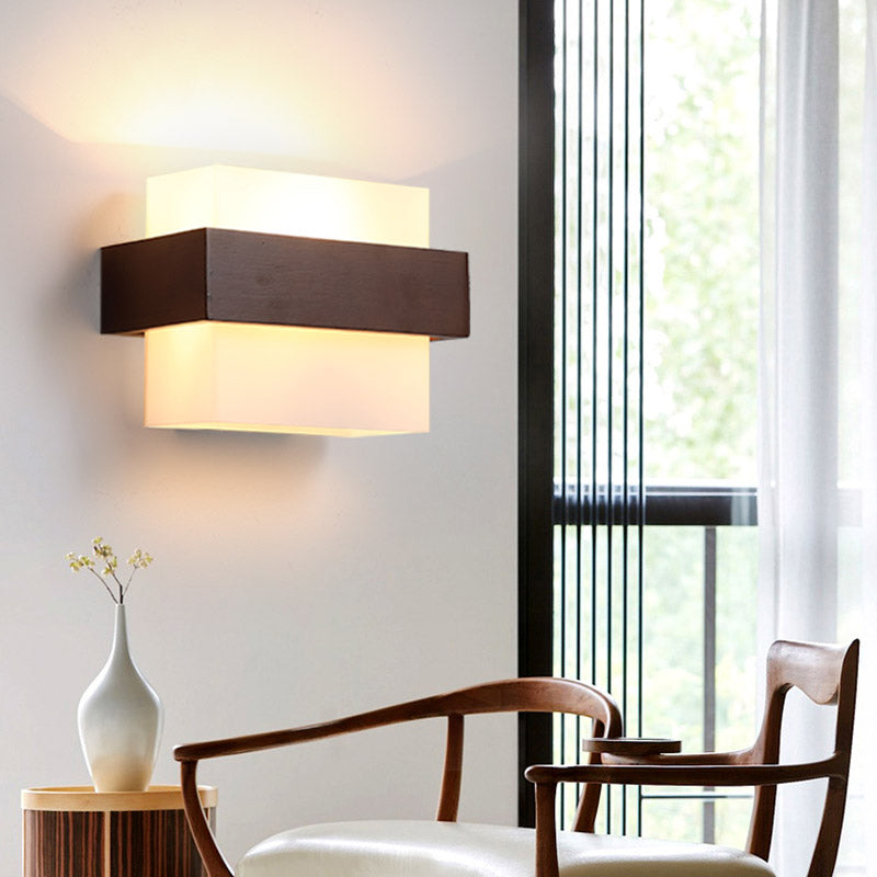 Lumières murales en bois de style moderne Lumières murales créatives pour le salon de la chambre à coucher de l'hôtel