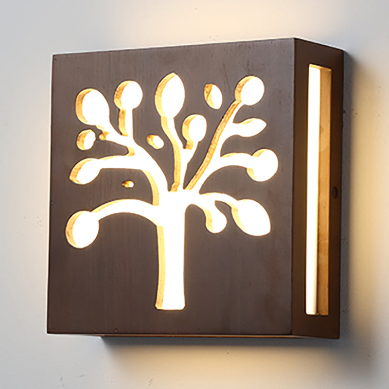 Lumières murales en bois de style moderne Lumières murales créatives pour le salon de la chambre à coucher de l'hôtel