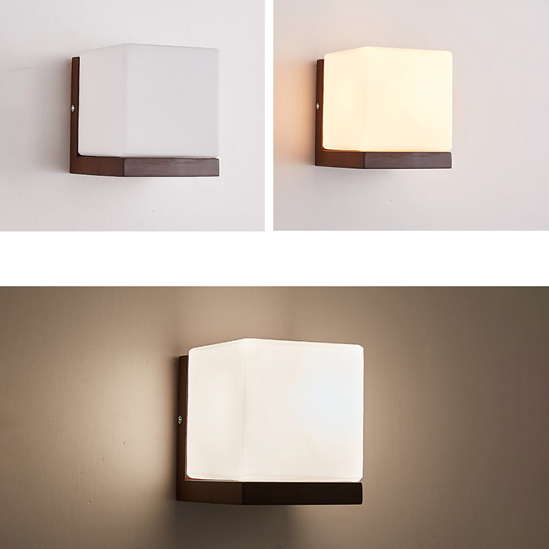 Lumières murales en bois de style moderne Lumières murales créatives pour le salon de la chambre à coucher de l'hôtel