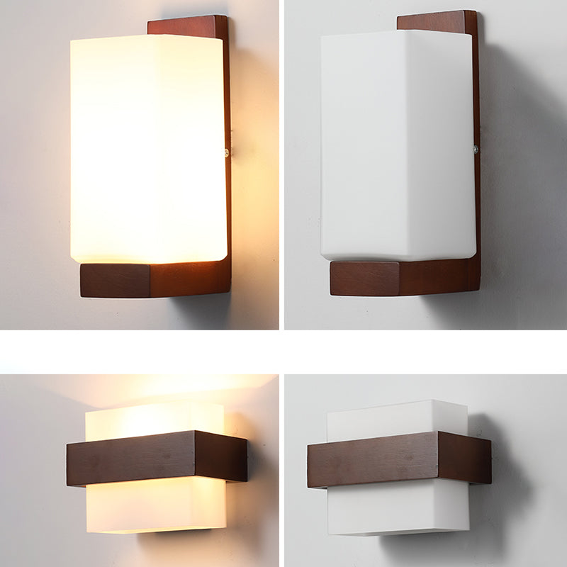 Lumières murales en bois de style moderne Lumières murales créatives pour le salon de la chambre à coucher de l'hôtel