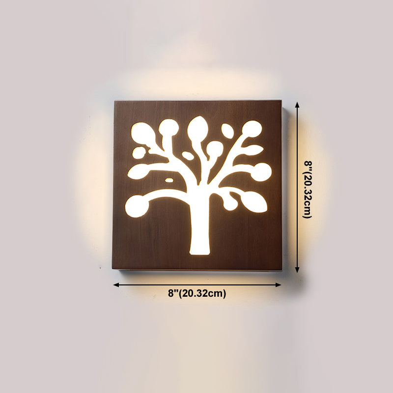 Lumières murales en bois de style moderne Lumières murales créatives pour le salon de la chambre à coucher de l'hôtel