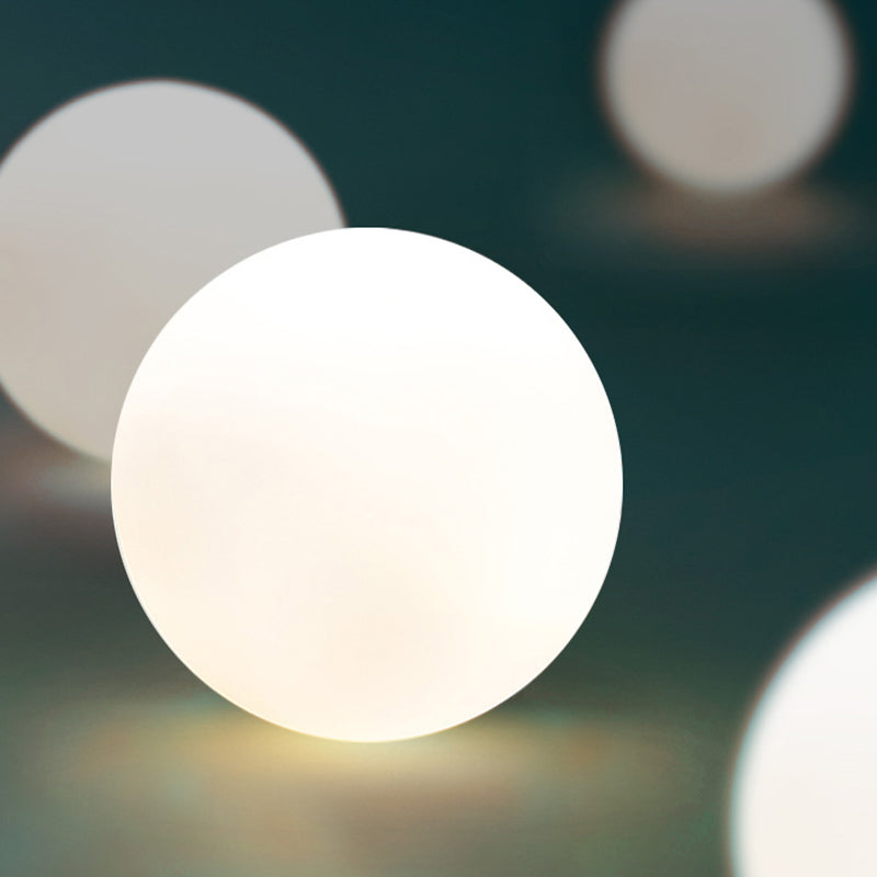 Contemporary Wall Sconce White Glass Wall Mounted Light Fixture for Reading Room