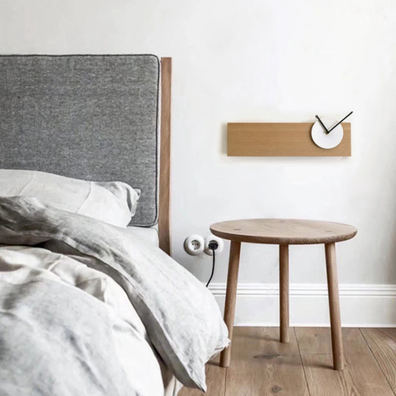 Lampe murale en bois de style contemporain Simplicité Géométrique Simplicité Murne Lumière pour la chambre