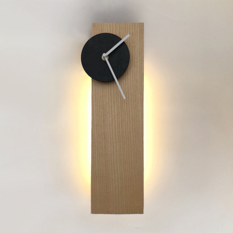 Lampe murale en bois de style contemporain Simplicité Géométrique Simplicité Murne Lumière pour la chambre