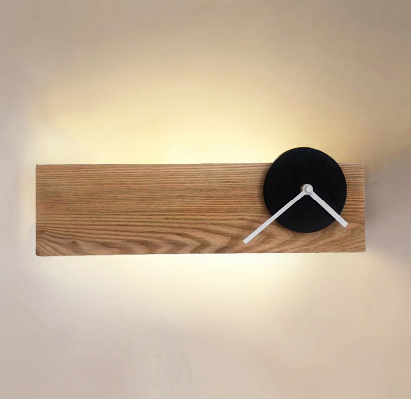 Lampe murale en bois de style contemporain Simplicité Géométrique Simplicité Murne Lumière pour la chambre