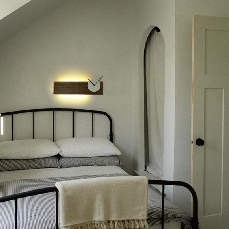 Lampe murale en bois de style contemporain Simplicité Géométrique Simplicité Murne Lumière pour la chambre