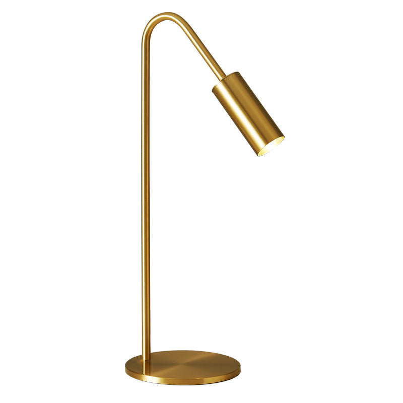 Brass Arc Table Lamp Modern Style 1 Light Table Light in Gold for Bedroom