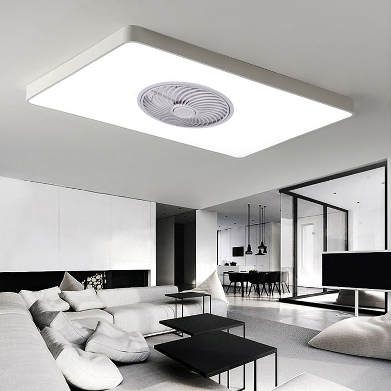 Lumo ventola a LED soggiorno semplice semplice lampada da soffitto a montaggio semifulto con ombra acrilica