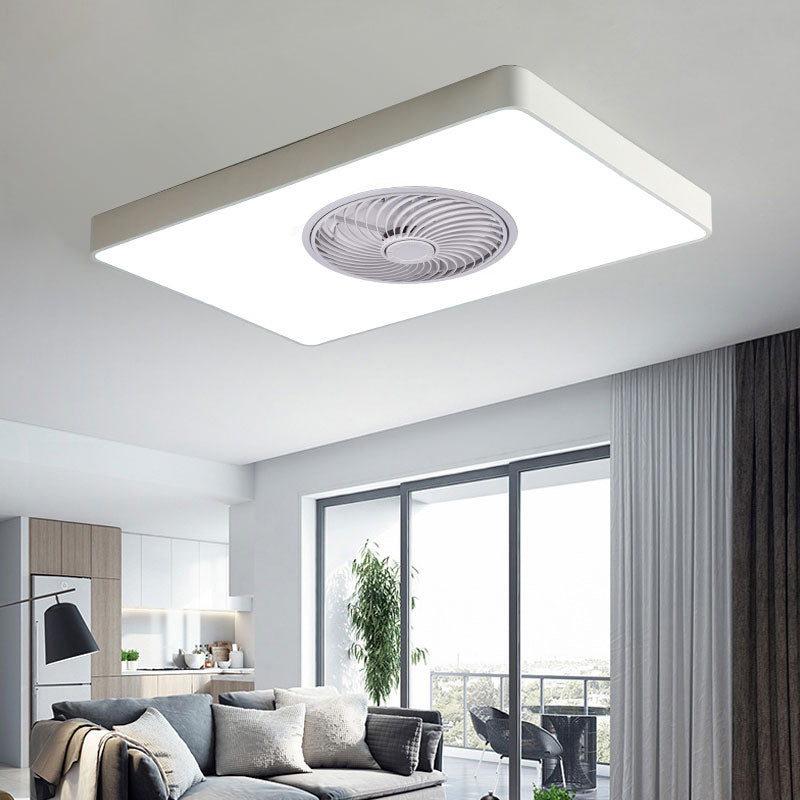 Lumo ventola a LED soggiorno semplice semplice lampada da soffitto a montaggio semifulto con ombra acrilica