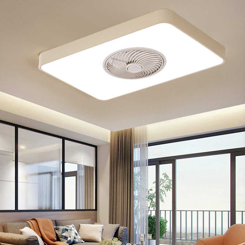 Lumo ventola a LED soggiorno semplice semplice lampada da soffitto a montaggio semifulto con ombra acrilica