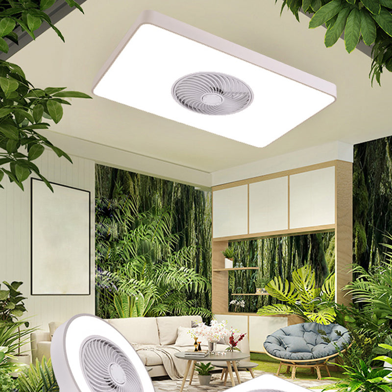 Lumo ventola a LED soggiorno semplice semplice lampada da soffitto a montaggio semifulto con ombra acrilica