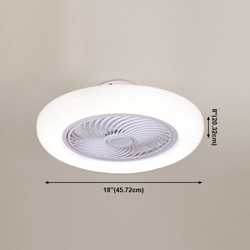 Lumo ventola a LED soggiorno semplice semplice lampada da soffitto a montaggio semifulto con ombra acrilica
