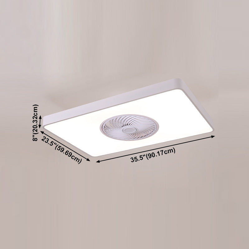 Lumo ventola a LED soggiorno semplice semplice lampada da soffitto a montaggio semifulto con ombra acrilica