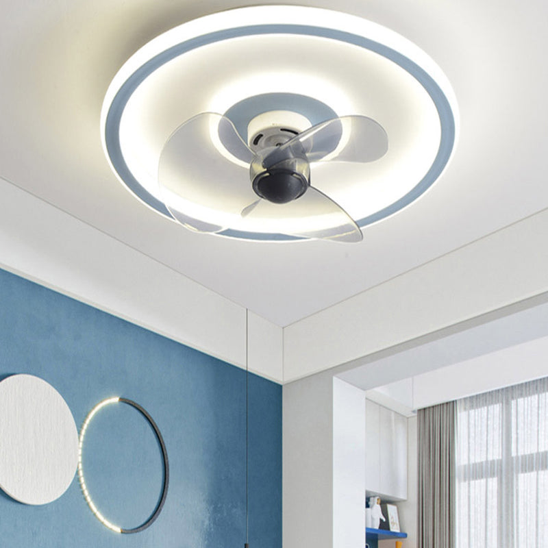 Cena circolare a ventola del soffitto Light Metal Minimalist LED Montano Accensione del soffitto