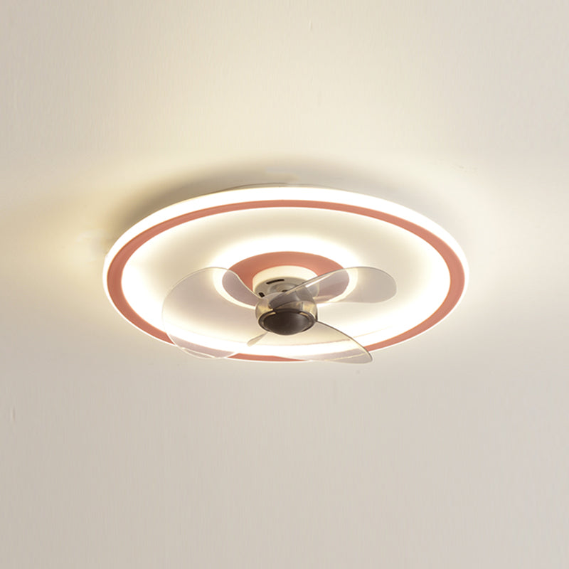 Cena circolare a ventola del soffitto Light Metal Minimalist LED Montano Accensione del soffitto