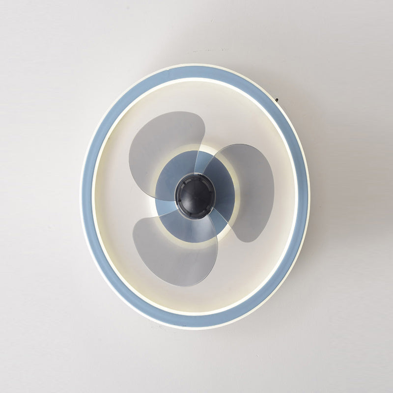 Cena circolare a ventola del soffitto Light Metal Minimalist LED Montano Accensione del soffitto