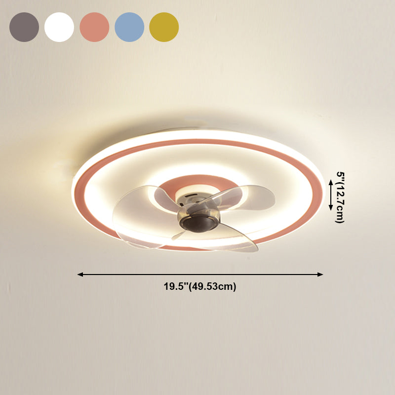 Cena circolare a ventola del soffitto Light Metal Minimalist LED Montano Accensione del soffitto