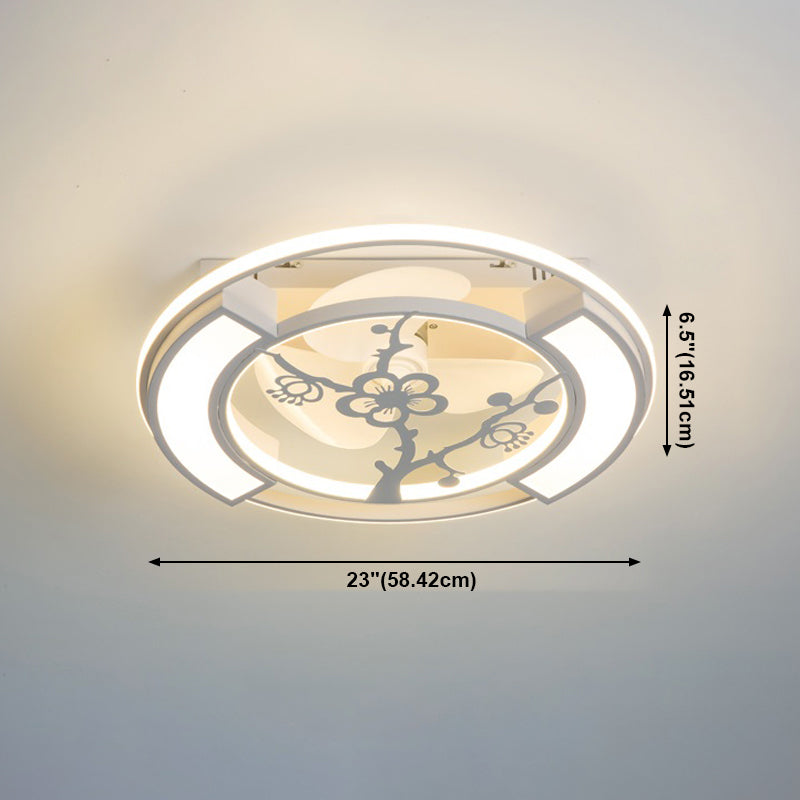 Lampada per ventola a soffitto moderna Nordic Acrilico da letto da letto Soggiorno semifulò la luce del soffitto