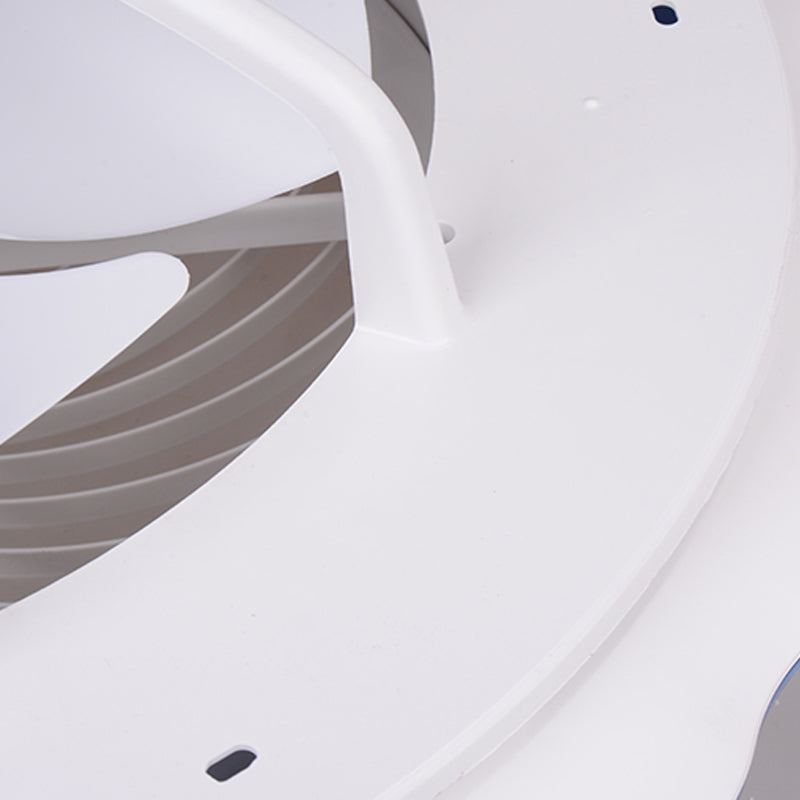 Children's Bedroom Fan Lamp Minimalist LED Semi Flush Mount Ceiling Light