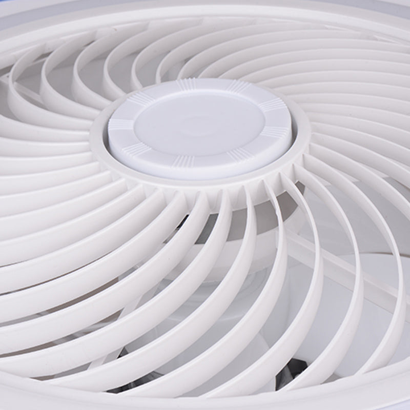 Children's Bedroom Fan Lamp Minimalist LED Semi Flush Mount Ceiling Light