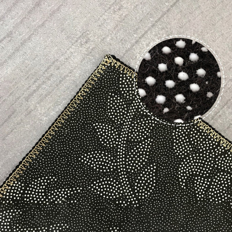 Gray Modern Rug Polyester Graphic Rug Non-Slip Backing Rug for Home Decor