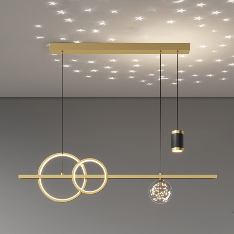 Simple Dining Chandelier Light Modern Style Metal Pendant Lamp Fixture for Dining Room