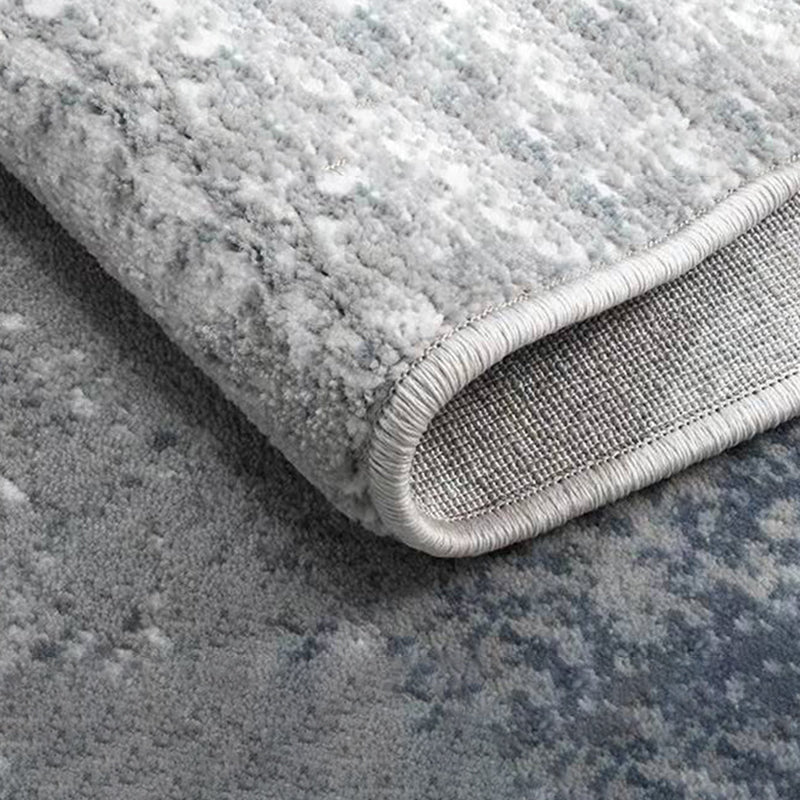 Light Gray Modern Rug Polyester Color Piece Rug Non-Slip Backing Rug for Home