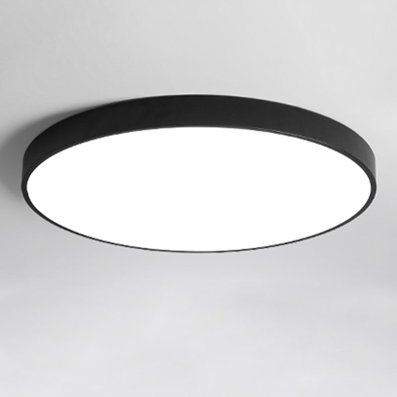 Modern Round Shape Flush Mount Lights Metal Flush Ceiling Light Fixture with Acrylic Shade