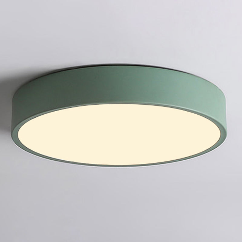 Modern Round Shape Flush Mount Lights Metal Flush Ceiling Light Fixture with Acrylic Shade