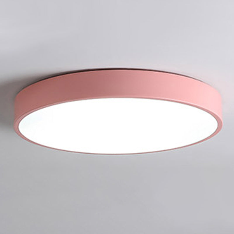 Modern Round Shape Flush Mount Lights Metal Flush Ceiling Light Fixture with Acrylic Shade