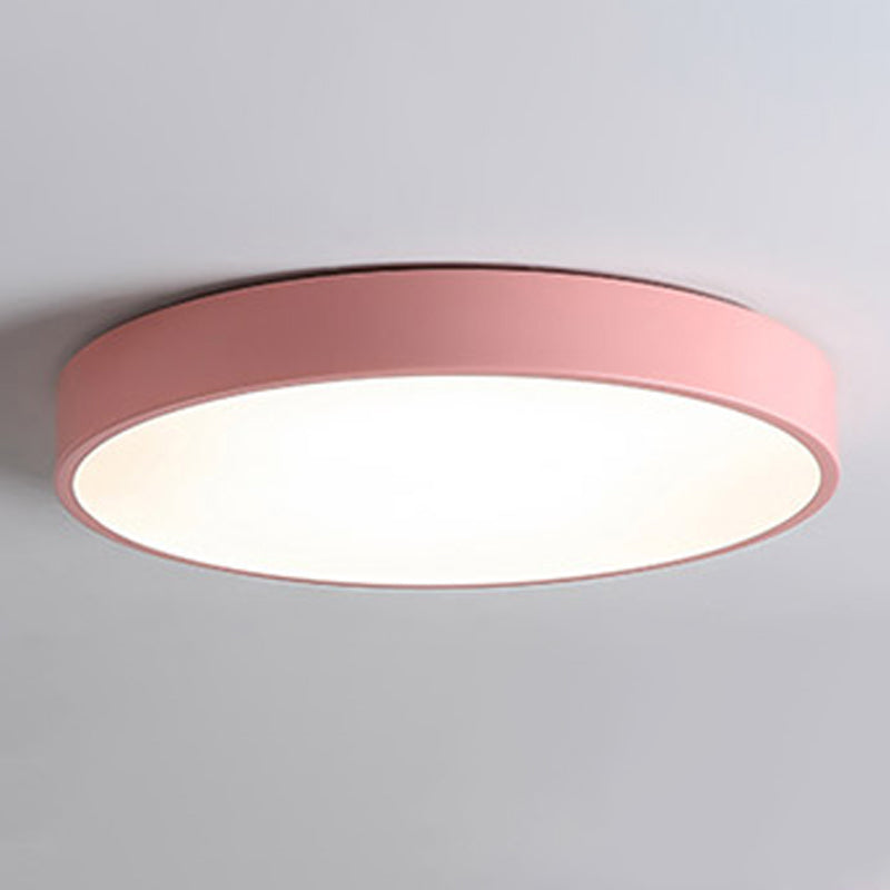 Modern Round Shape Flush Mount Lights Metal Flush Ceiling Light Fixture with Acrylic Shade