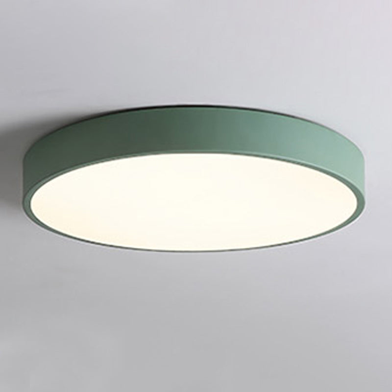 Modern Round Shape Flush Mount Lights Metal Flush Ceiling Light Fixture with Acrylic Shade