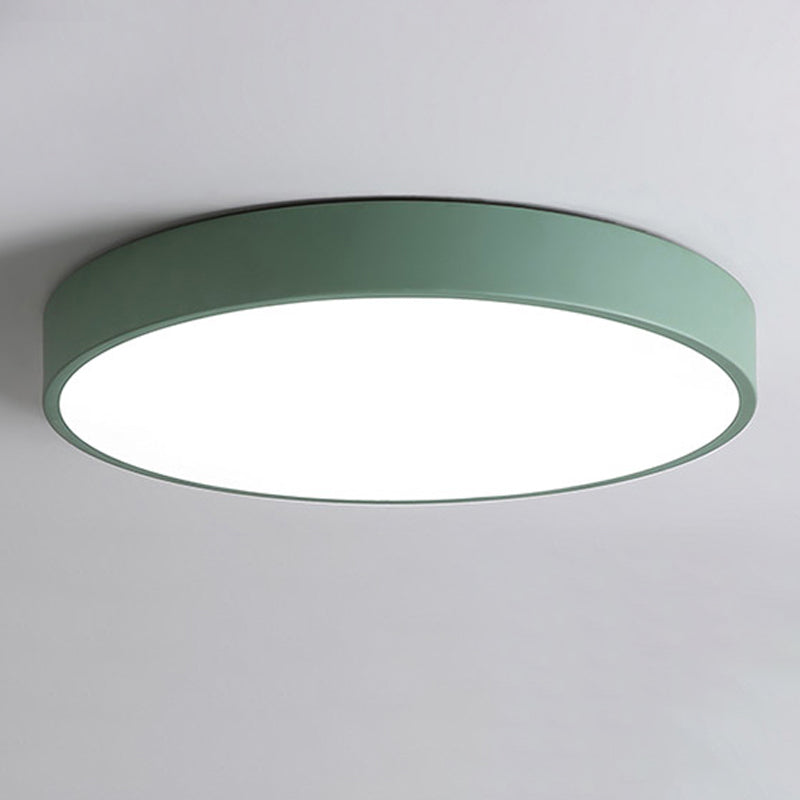 Modern Round Shape Flush Mount Lights Metal Flush Ceiling Light Fixture with Acrylic Shade