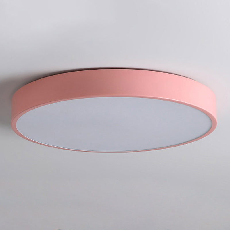 Modern Round Shape Flush Mount Lights Metal Flush Ceiling Light Fixture with Acrylic Shade