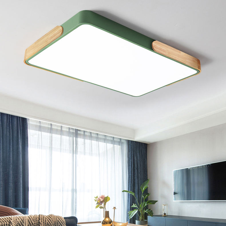 Modern Geometry Shape LED Ceiling Lamp Iron 1 Light Flush Mount Fixture for Living Room