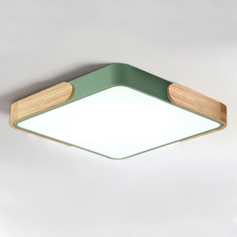 Modern Geometry Shape LED Ceiling Lamp Iron 1 Light Flush Mount Fixture for Living Room