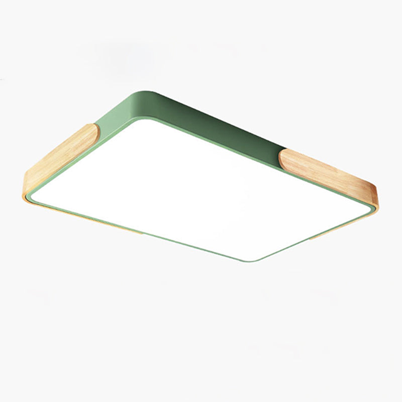 Modern Geometry Shape LED Ceiling Lamp Iron 1 Light Flush Mount Fixture for Living Room