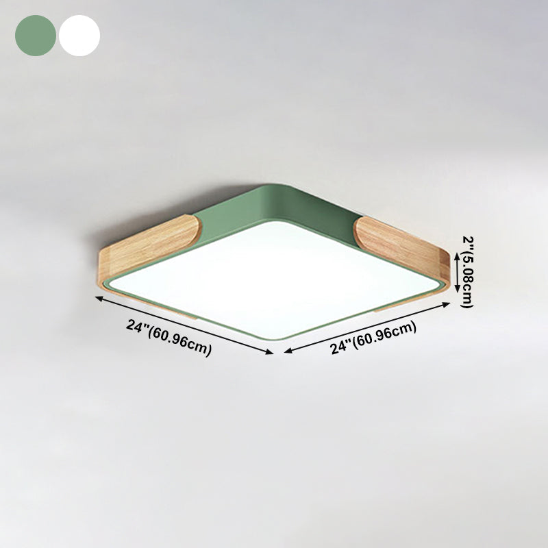 Modern Geometry Shape LED Ceiling Lamp Iron 1 Light Flush Mount Fixture for Living Room