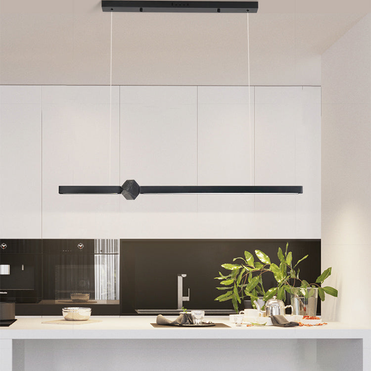 Modern Kitchen Pendant Light Linear Metal Pendant Lighting for Dining Room