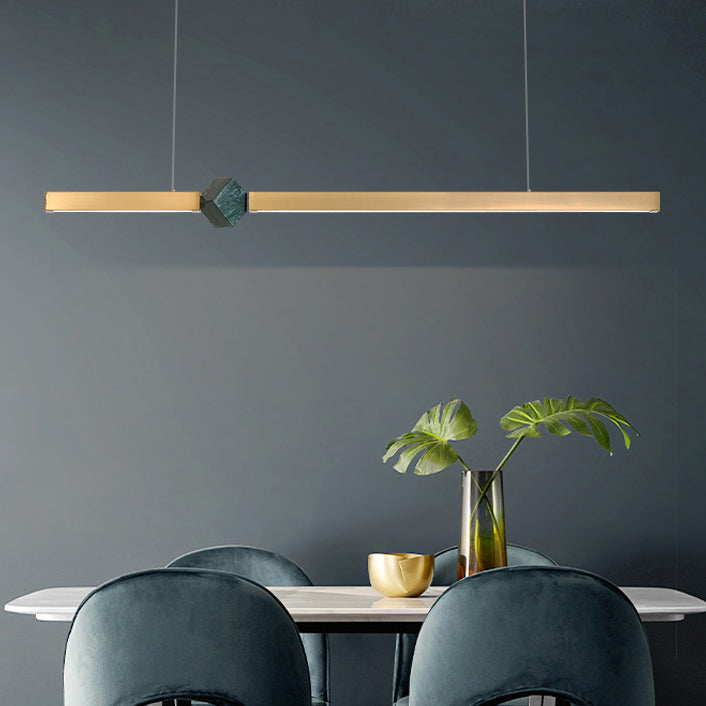 Modern Kitchen Pendant Light Linear Metal Pendant Lighting for Dining Room