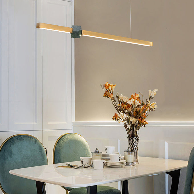 Modern Kitchen Pendant Light Linear Metal Pendant Lighting for Dining Room