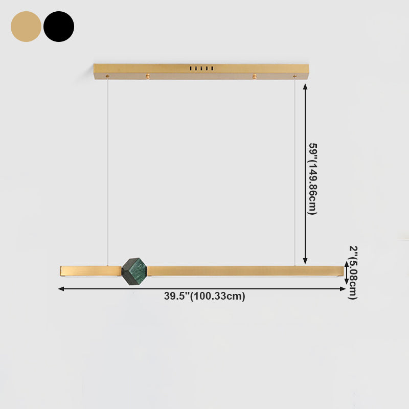 Modern Kitchen Pendant Light Linear Metal Pendant Lighting for Dining Room