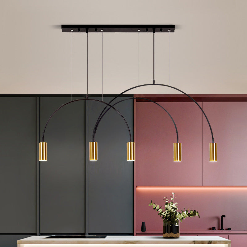 Cylinder Island Lighting Fixtures Contemporary Metal Island Light Fixtures for Kitchen