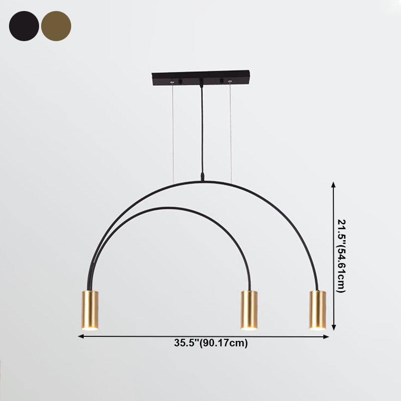 Cylinder Island Lighting Fixtures Contemporary Metal Island Light Fixtures for Kitchen