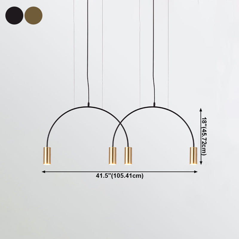 Cylinder Island Lighting Fixtures Contemporary Metal Island Light Fixtures for Kitchen