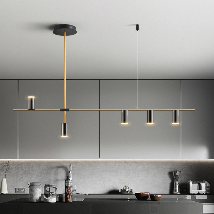 Cylinder Island Lighting Fixtures Contemporary Metal Island Lighting Ideas for Kitchen