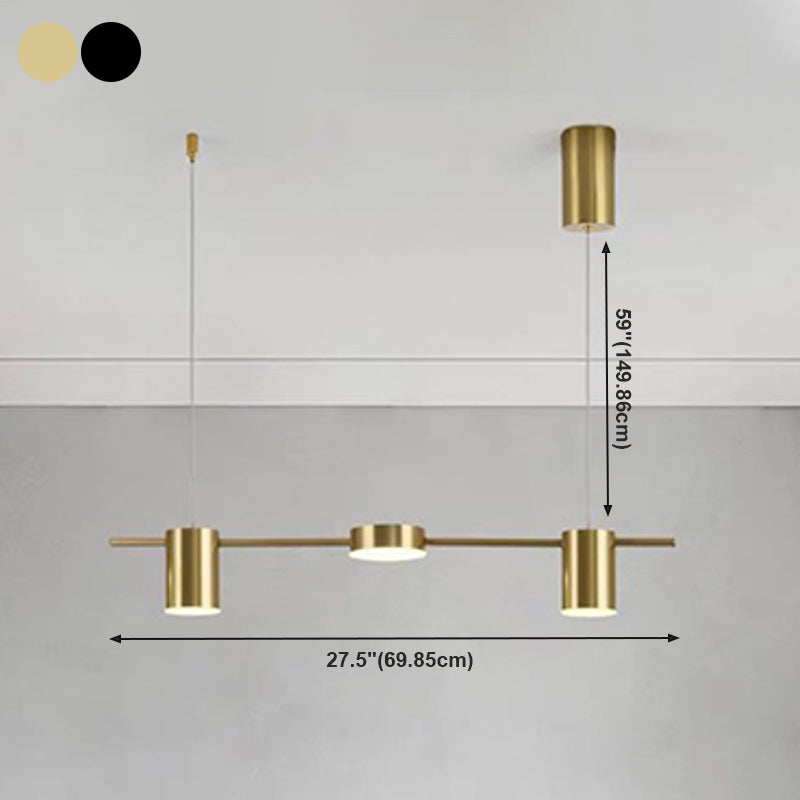 Cylinder Island Lighting Fixtures Contemporary Metal Island Lighting Ideas