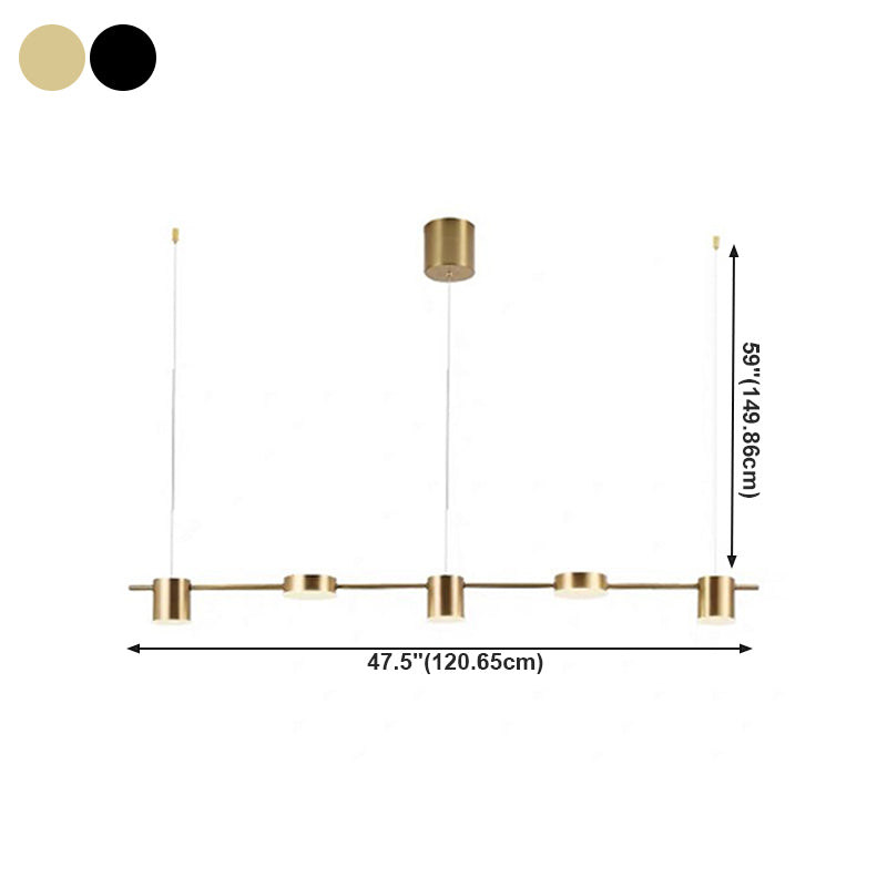 Cylinder Island Lighting Fixtures Contemporary Metal Island Lighting Ideas