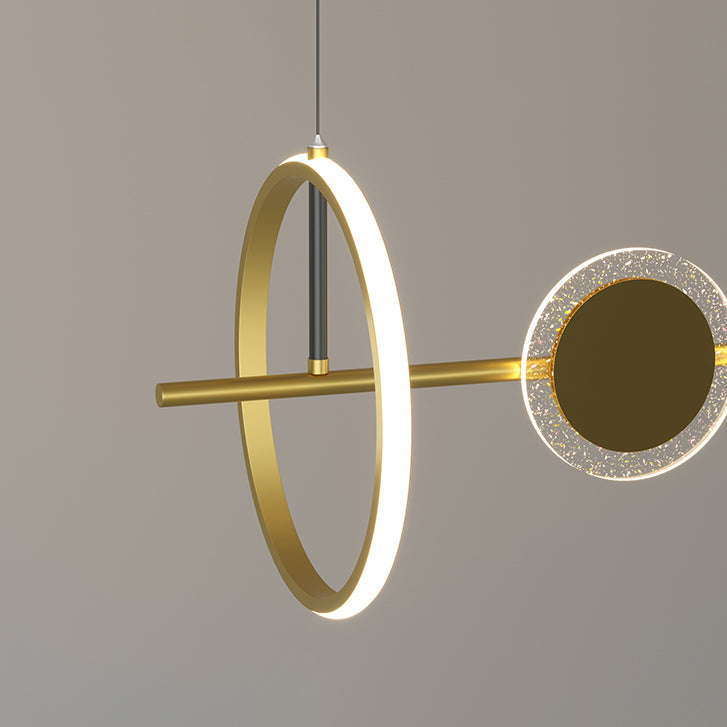 Geometric Island Lighting Fixtures Contemporary Metal Island Lighting Ideas in Gold