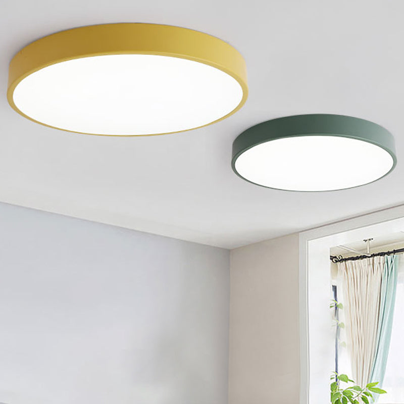 Moderne Macaroon Stil Led Flush Deckenleuchten Runde Form Acryl Flush Mount Lichter